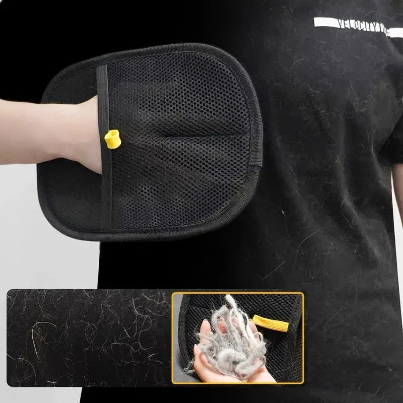 Pet Deshedding Glove Brush for Dogs & Cats – Double-Sided Hair Remover
