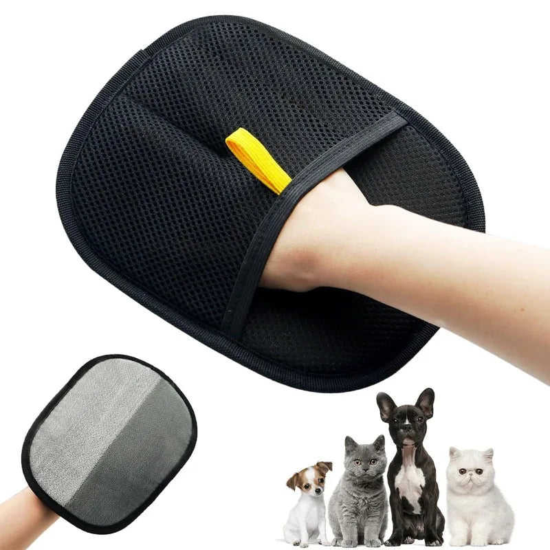 Pet Deshedding Glove Brush for Dogs & Cats – Double-Sided Hair Remover