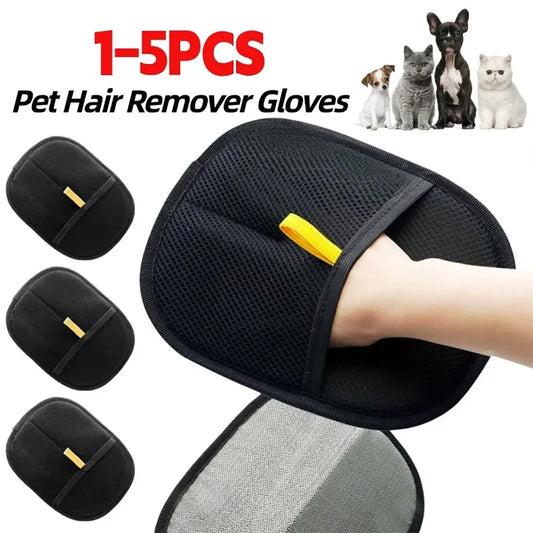 Pet Deshedding Glove Brush for Dogs & Cats – Double-Sided Hair Remover